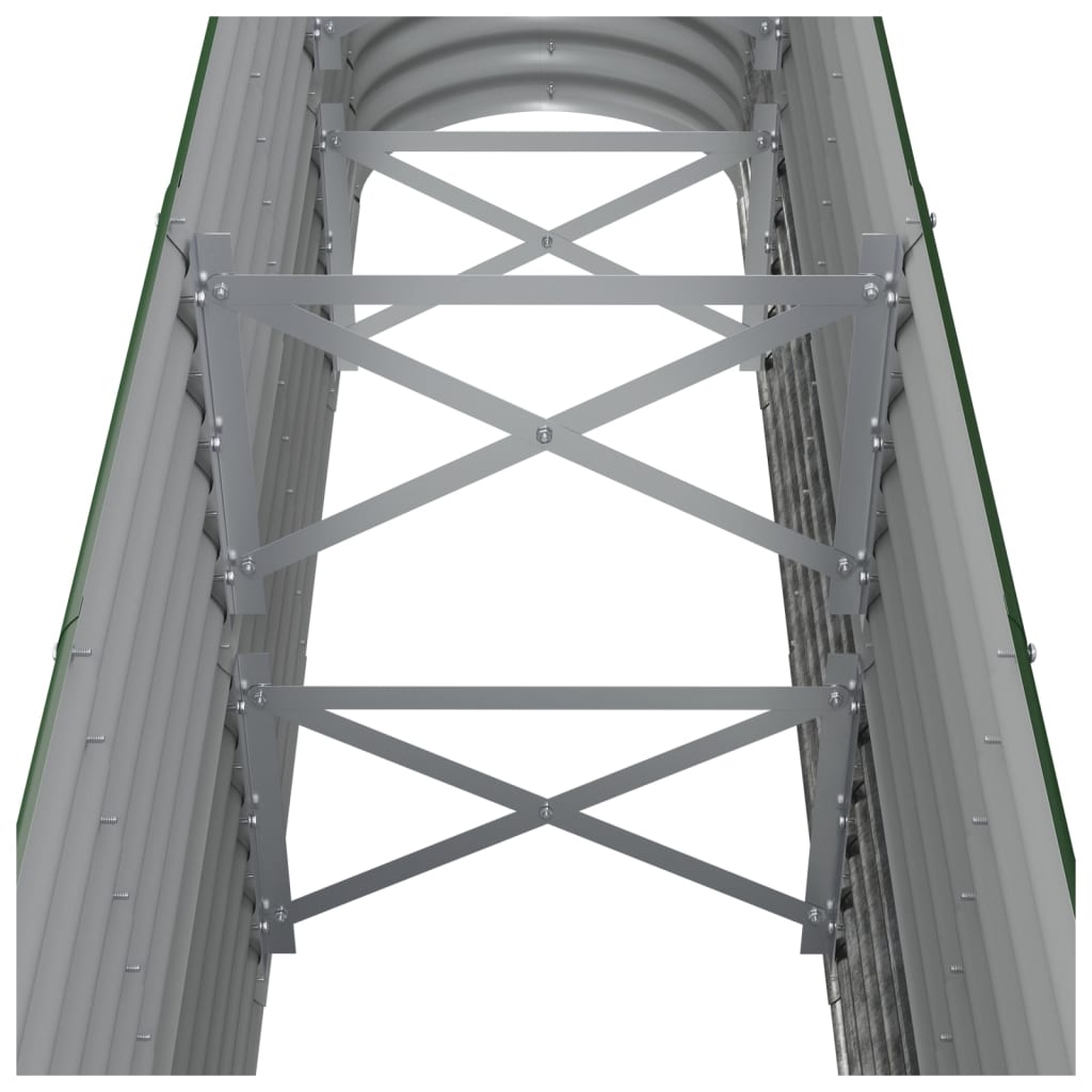 plantekasse 260x40x68 cm galvaniseret stål grøn