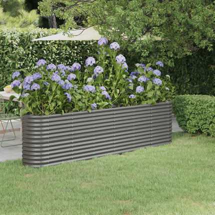 plantekasse 260x40x68 cm galvaniseret stål grå