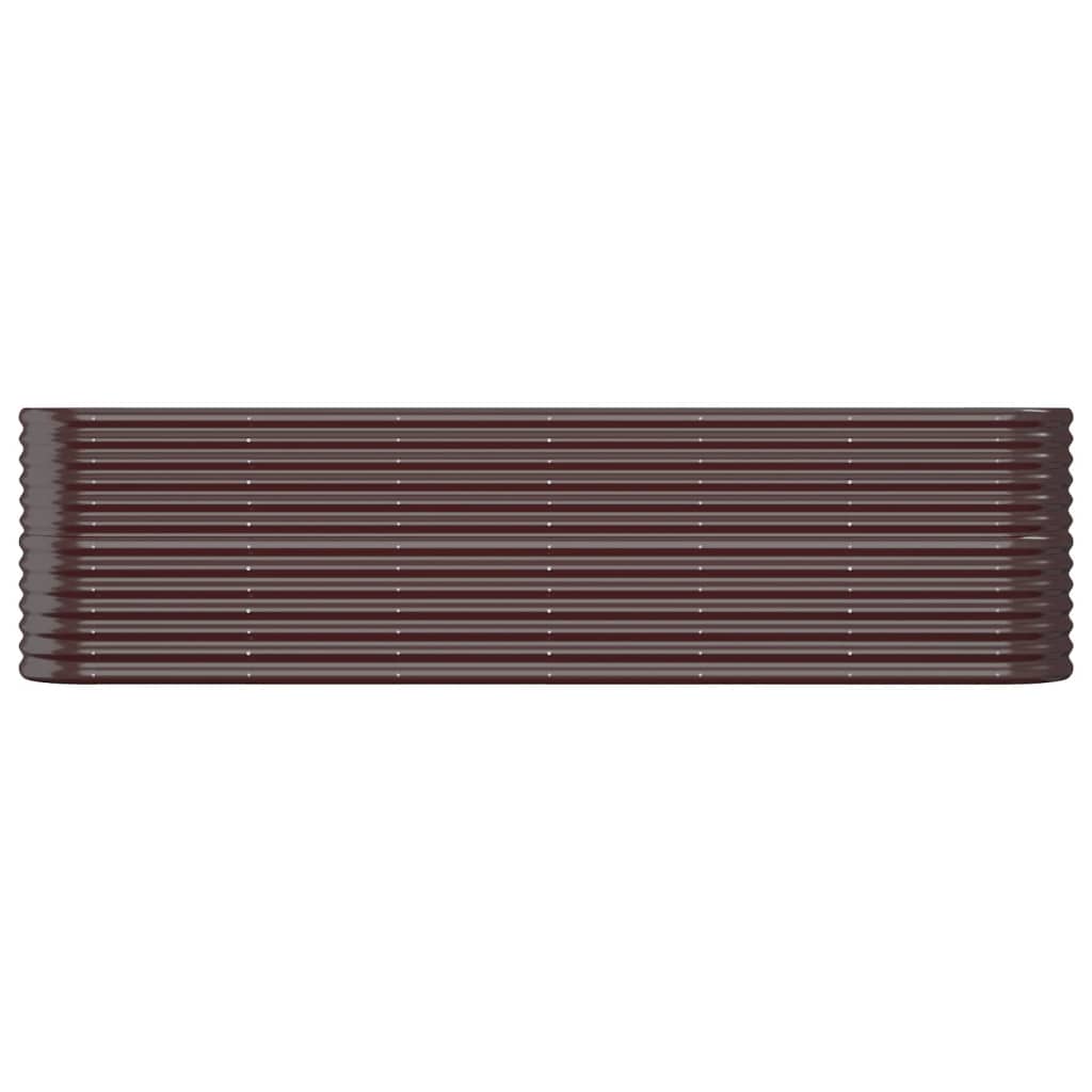 plantekasse 260x40x68 cm galvaniseret stål brun