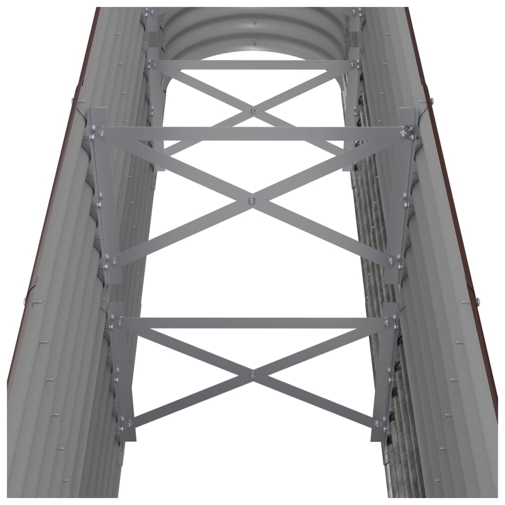 plantekasse 260x40x68 cm galvaniseret stål brun