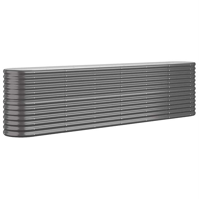 plantekasse 260x40x68 cm galvaniseret stål antracitgrå