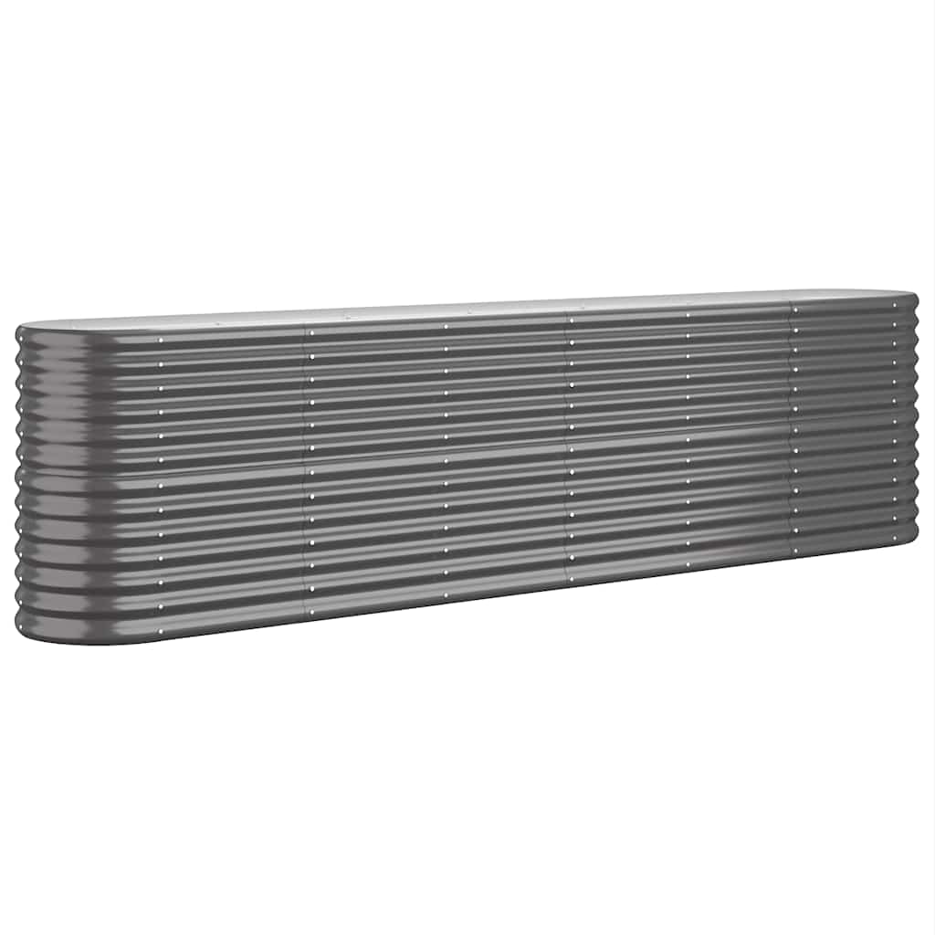 plantekasse 260x40x68 cm galvaniseret stål antracitgrå