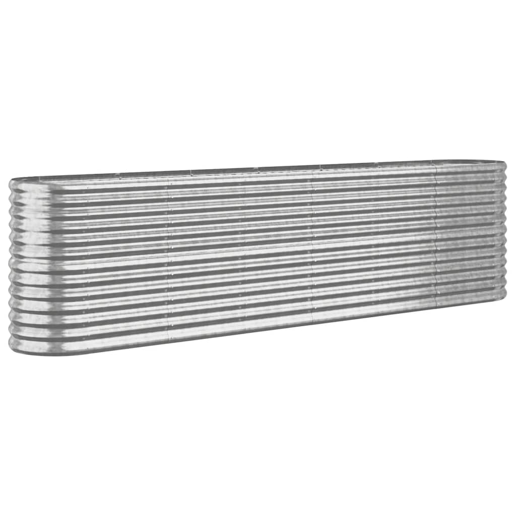 plantekasse 260x40x68 cm galvaniseret stål sølvfarvet