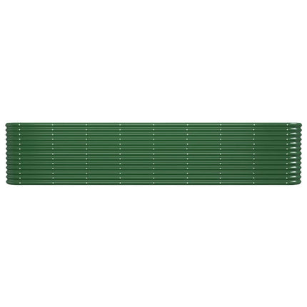 plantekasse 332x40x68 cm pulverlakeret stål grøn