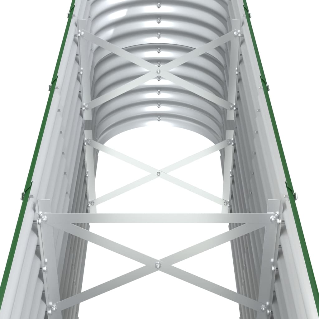 plantekasse 332x40x68 cm pulverlakeret stål grøn