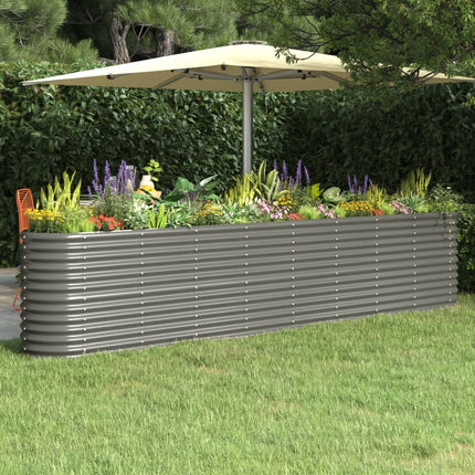 plantekasse 332x40x68 cm galvaniseret stål grå