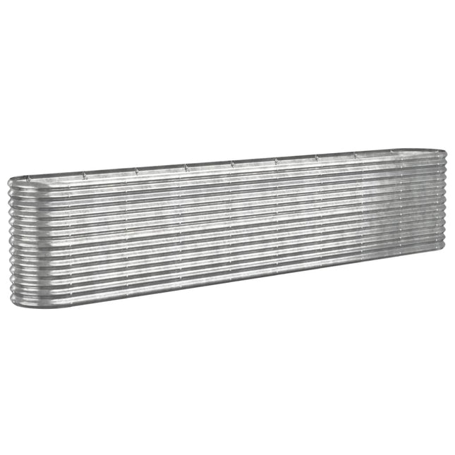 plantekasse 332x40x68 cm galvaniseret stål sølvfarvet