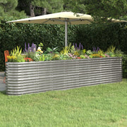 plantekasse 332x40x68 cm galvaniseret stål sølvfarvet