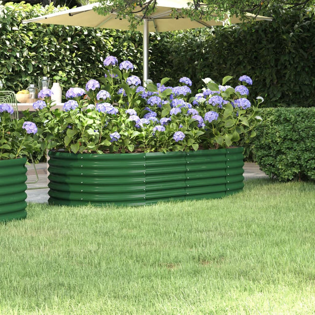 plantekasse 152x80x36 cm galvaniseret stål grøn