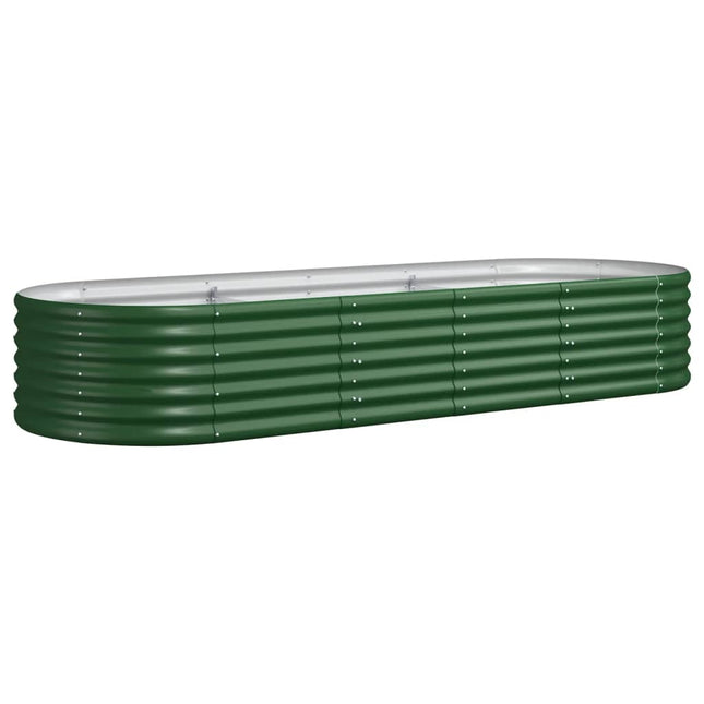 plantekasse 224x80x36 cm galvaniseret stål grøn