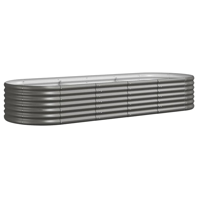 plantekasse 224x80x36 cm galvaniseret stål grå