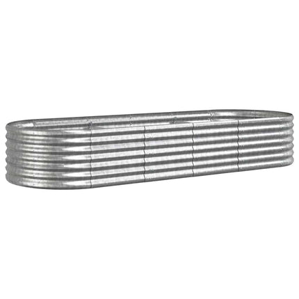 plantekasse 224x80x36 cm galvaniseret stål sølvfarvet