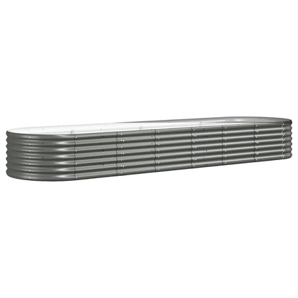 plantekasse 296x80x36 cm galvaniseret stål grå