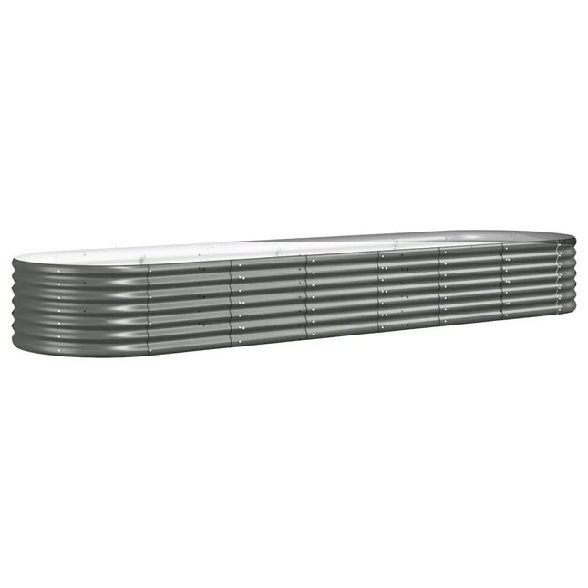 plantekasse 296x80x36 cm galvaniseret stål grå