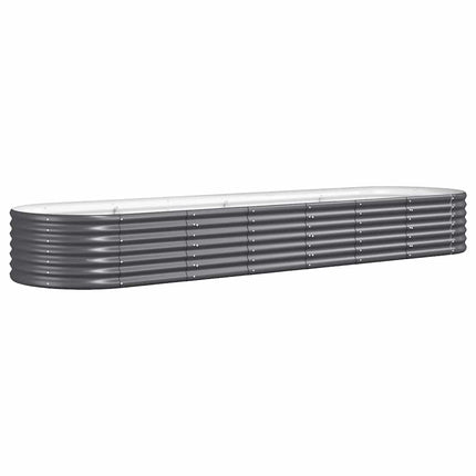 plantekasse 296x80x36 cm galvaniseret stål antracitgrå