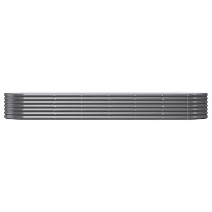 plantekasse 296x80x36 cm galvaniseret stål antracitgrå