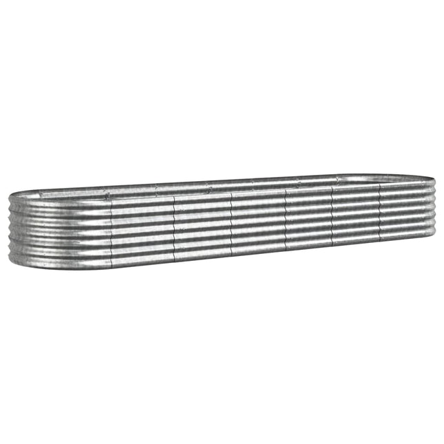 plantekasse 296x80x36 cm galvaniseret stål sølvfarvet