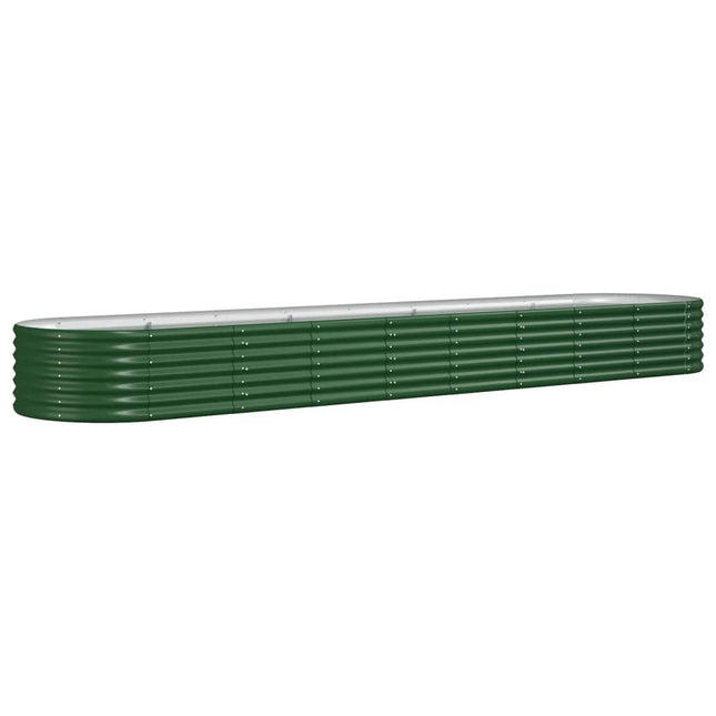 plantekasse 368x80x36 cm galvaniseret stål grøn