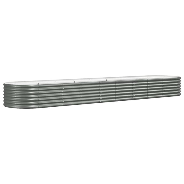 plantekasse 368x80x36 cm galvaniseret stål grå