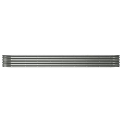 plantekasse 368x80x36 cm galvaniseret stål grå