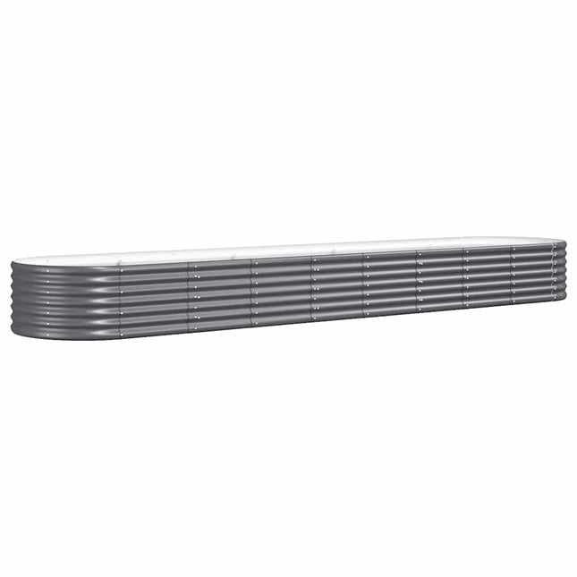 plantekasse 368x80x36 cm galvaniseret stål antracitgrå