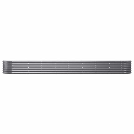 plantekasse 368x80x36 cm galvaniseret stål antracitgrå