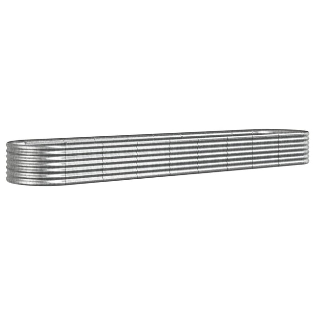 plantekasse 368x80x36 cm galvaniseret stål sølvfarvet