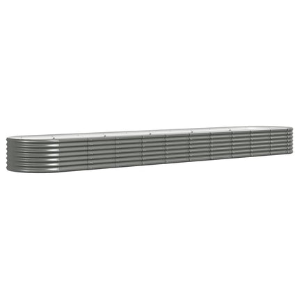plantekasse 440x80x36 cm galvaniseret stål grå