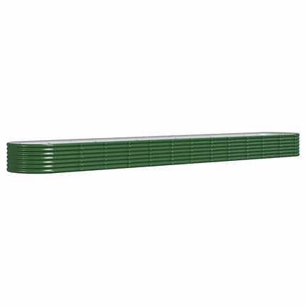 plantekasse 512x80x36 cm galvaniseret stål grøn