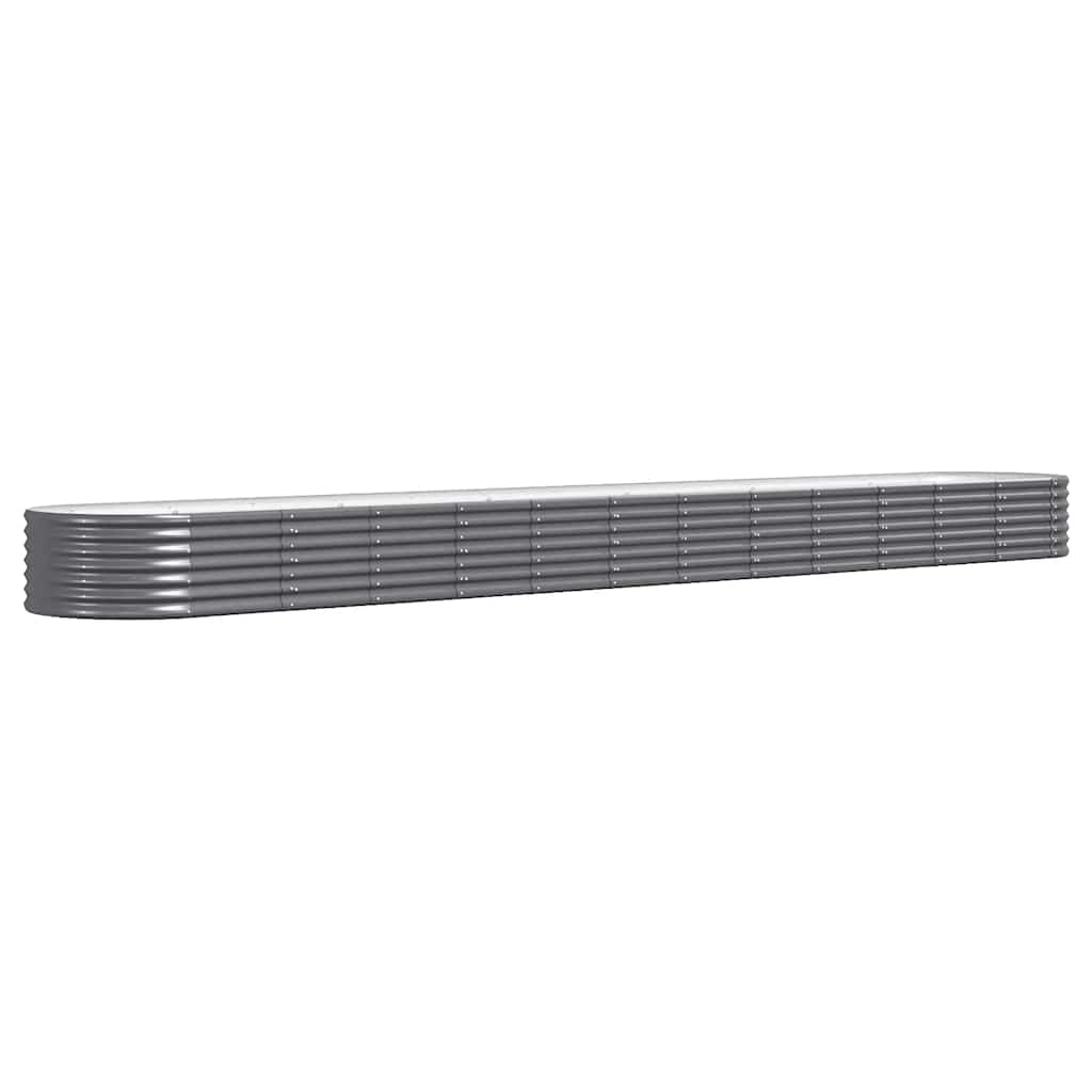 plantekasse 512x80x36 cm galvaniseret stål antracitgrå