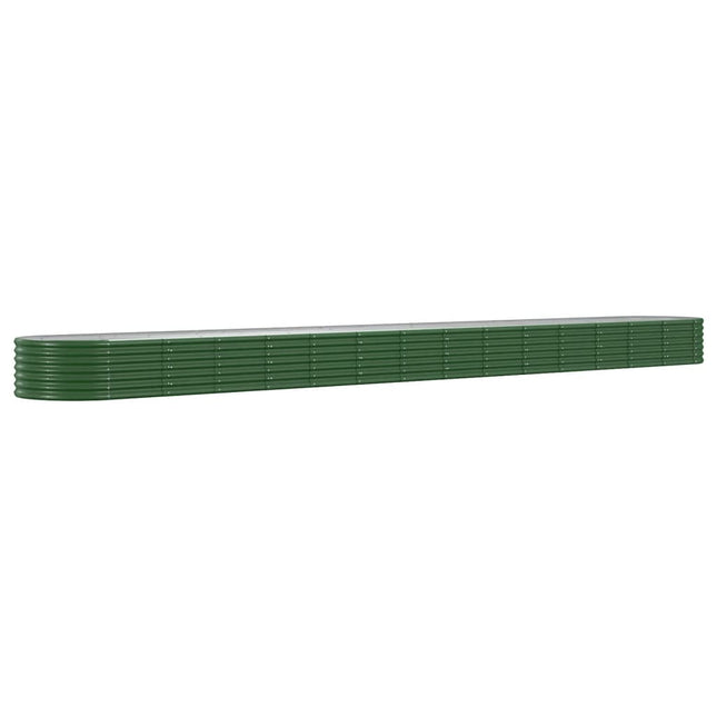 plantekasse 620x80x36 cm galvaniseret stål grøn