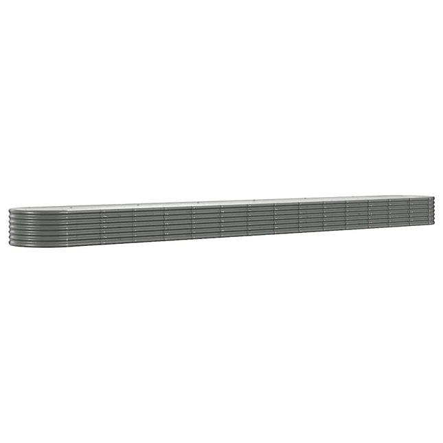 plantekrukke 620x80x36 cm galvaniseret stål grå