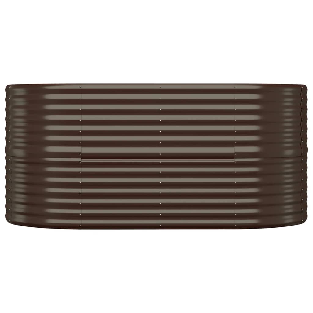 plantekasse 152x80x68 cm galvaniseret stål brun