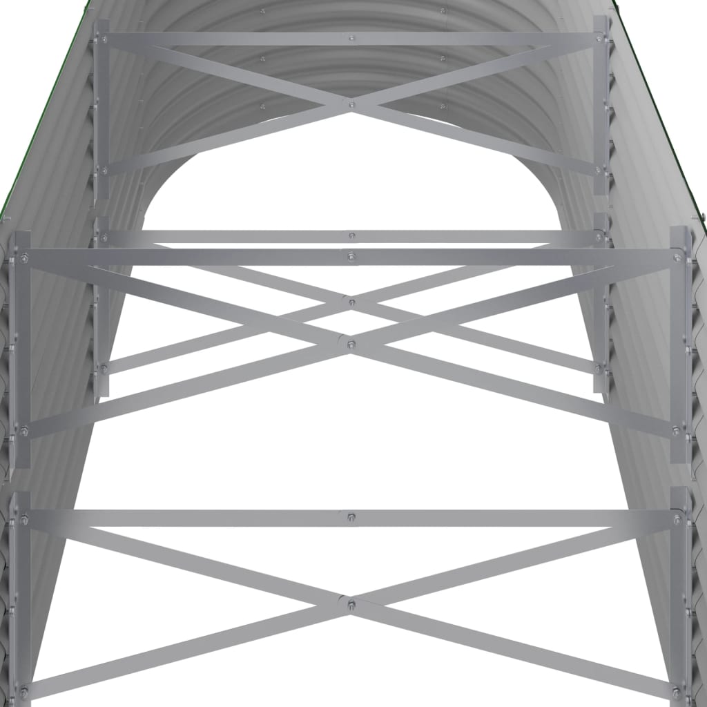 plantekasse 224x80x68 cm galvaniseret stål grøn