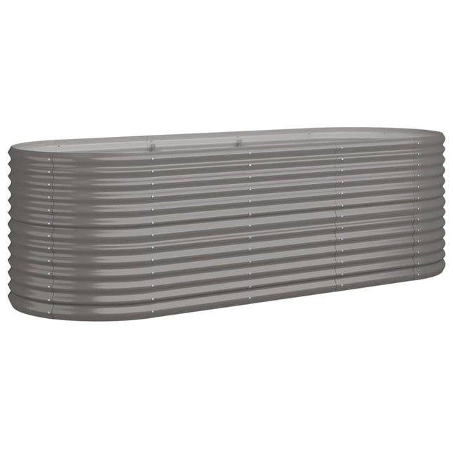 plantekasse 224x80x68 cm galvaniseret stål grå