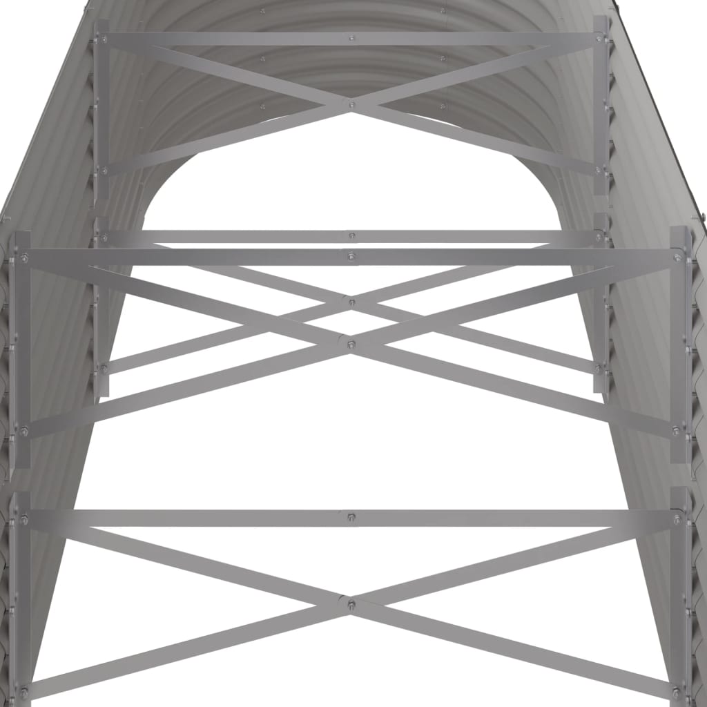 plantekasse 224x80x68 cm galvaniseret stål grå