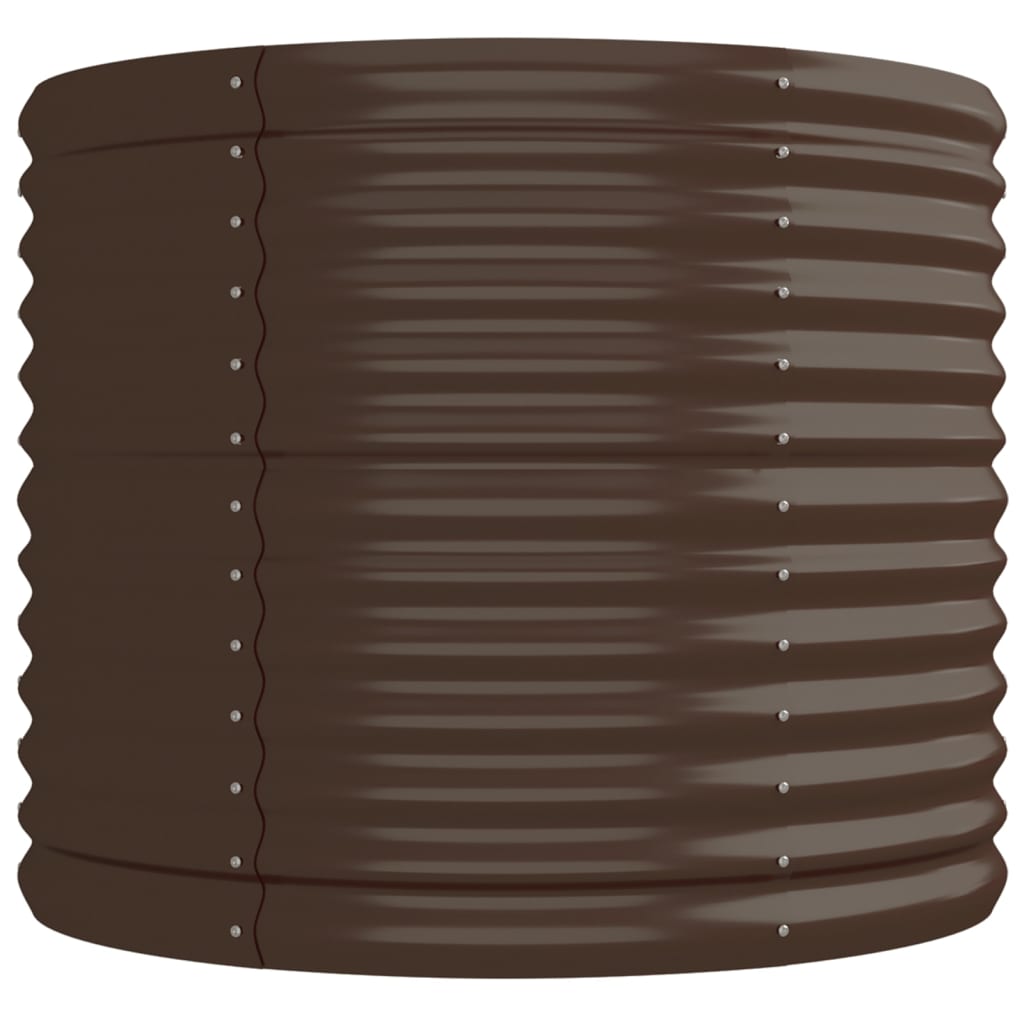 plantekasse 224x80x68 cm galvaniseret stål brun