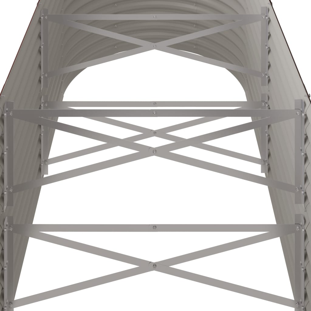 plantekasse 224x80x68 cm galvaniseret stål brun