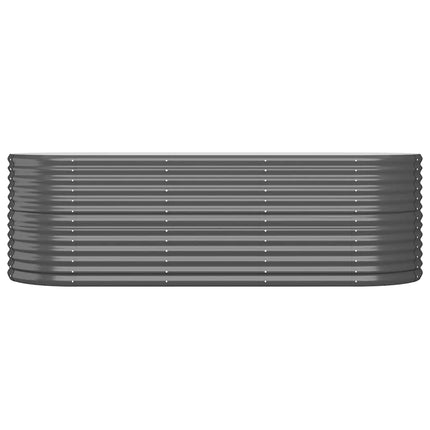 plantekasse 224x80x68 cm galvaniseret stål antracitgrå