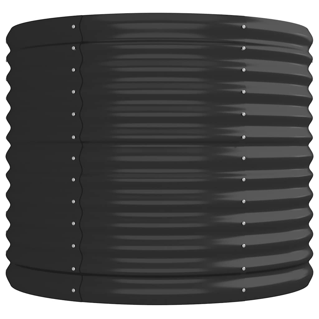 plantekasse 224x80x68 cm galvaniseret stål antracitgrå