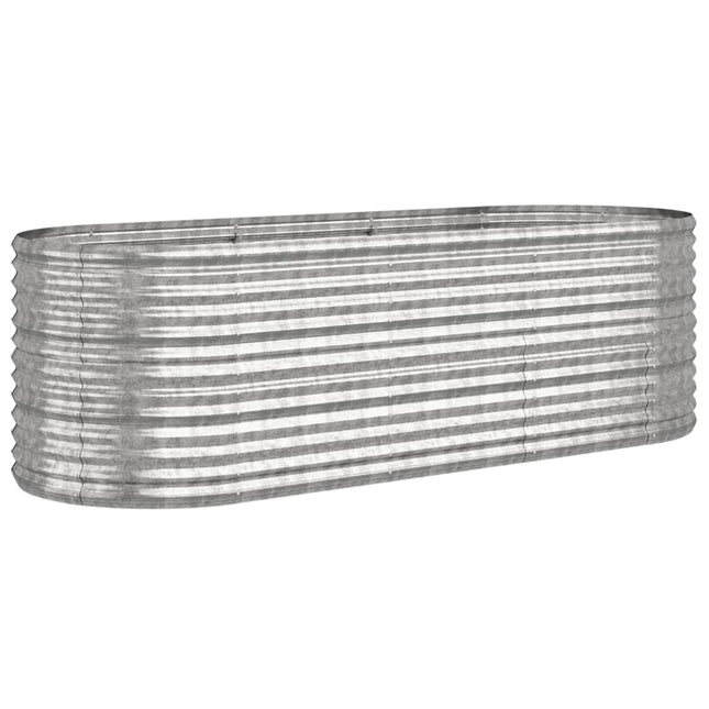 plantekrukke 224x80x68 cm galvaniseret stål sølvfarvet