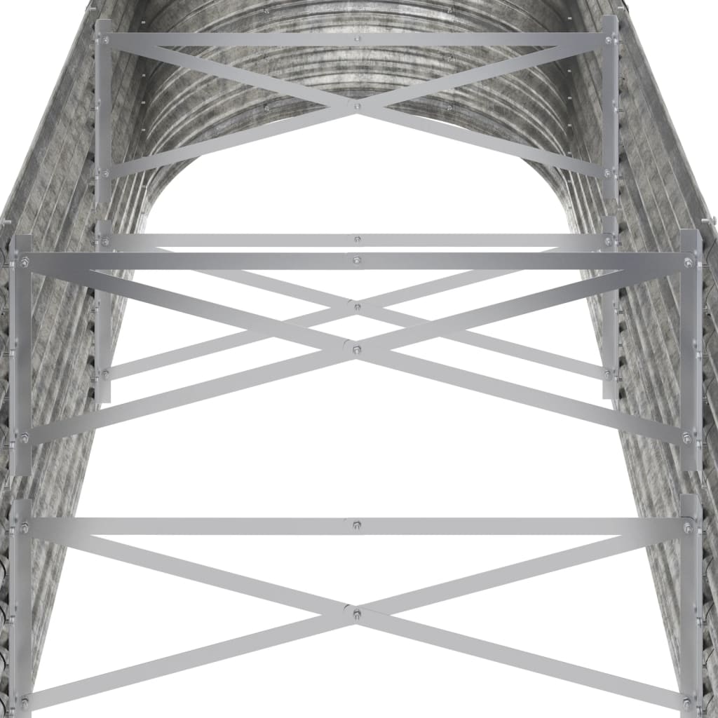 plantekrukke 224x80x68 cm galvaniseret stål sølvfarvet