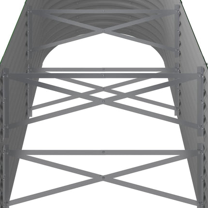 plantekasse 296x80x68 cm galvaniseret stål grøn