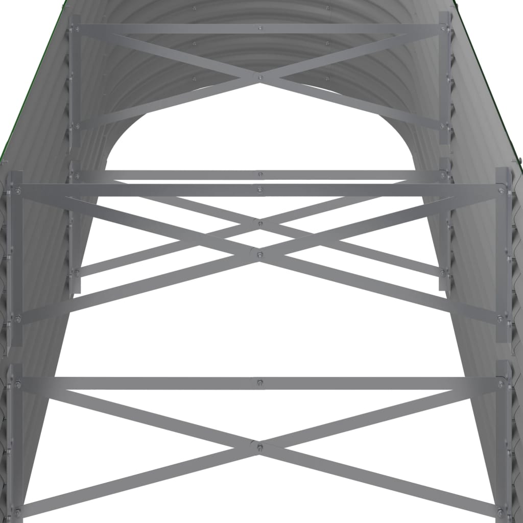 plantekasse 296x80x68 cm galvaniseret stål grøn