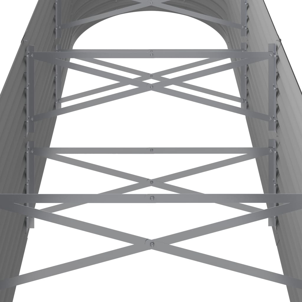 plantekasse 296x80x68 cm galvaniseret stål grå