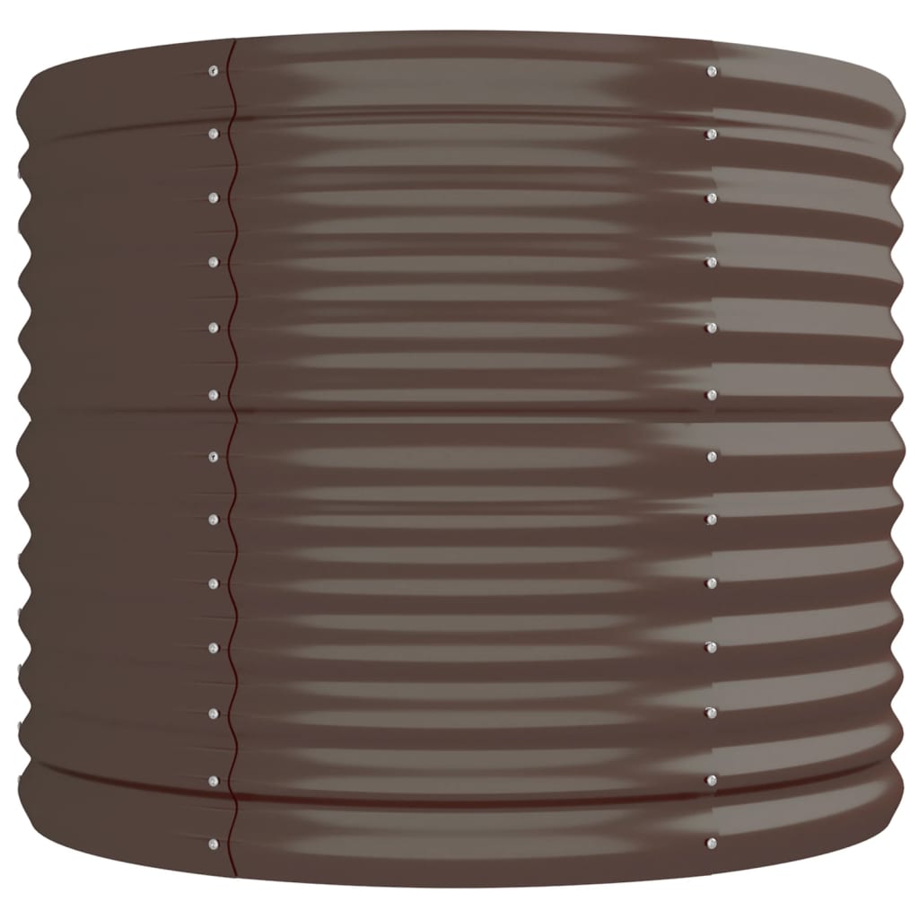 plantekasse 296x80x68 cm galvaniseret stål brun