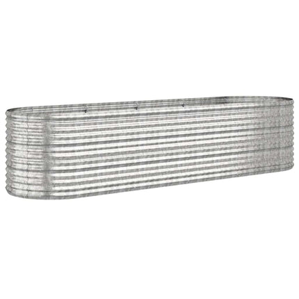 plantekasse 296x80x68 cm galvaniseret stål sølvfarvet