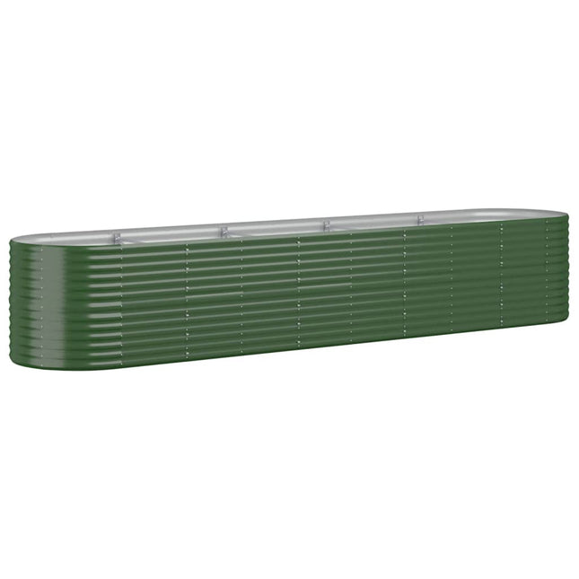 plantekasse 368x80x68 cm galvaniseret stål grøn