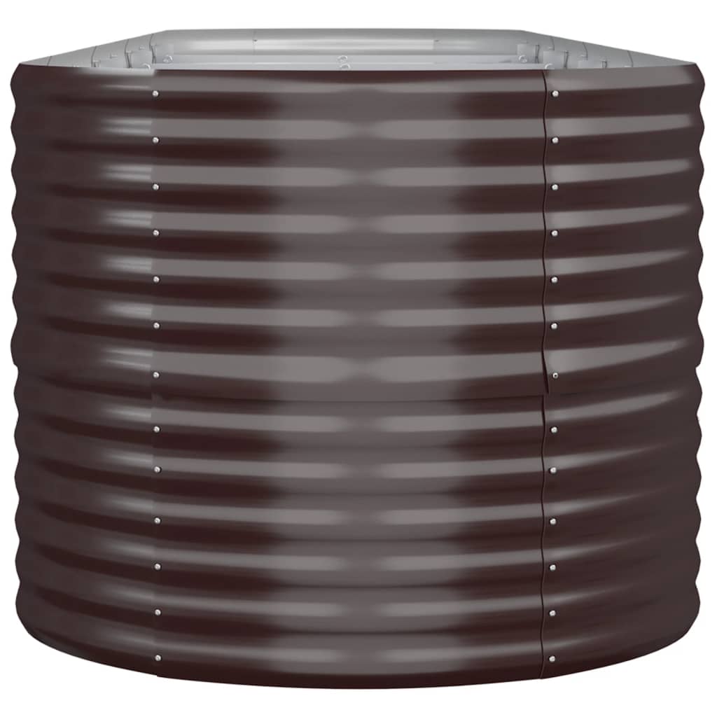 plantekasse 368x80x68 cm galvaniseret stål brun