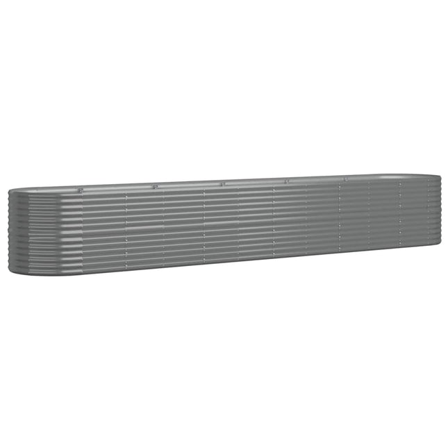 plantekasse 440x80x68 cm galvaniseret stål grå